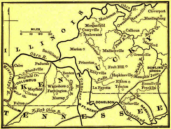 The Confederate Line from Columbus to Bowling Green